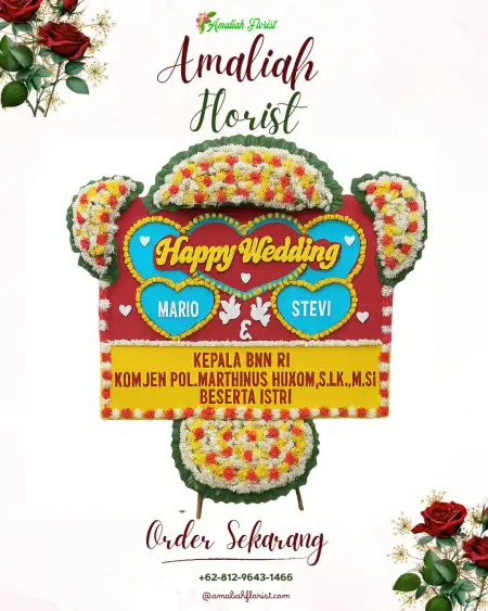 Papan Bunga Pernikahan Medahan